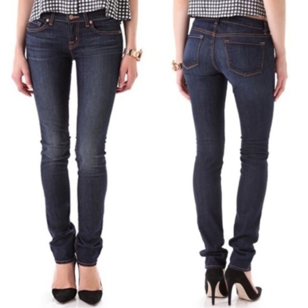 J Brand X Revolve 910 The Skinny Super Skinny Mid Rise Jeans in Ink Wash